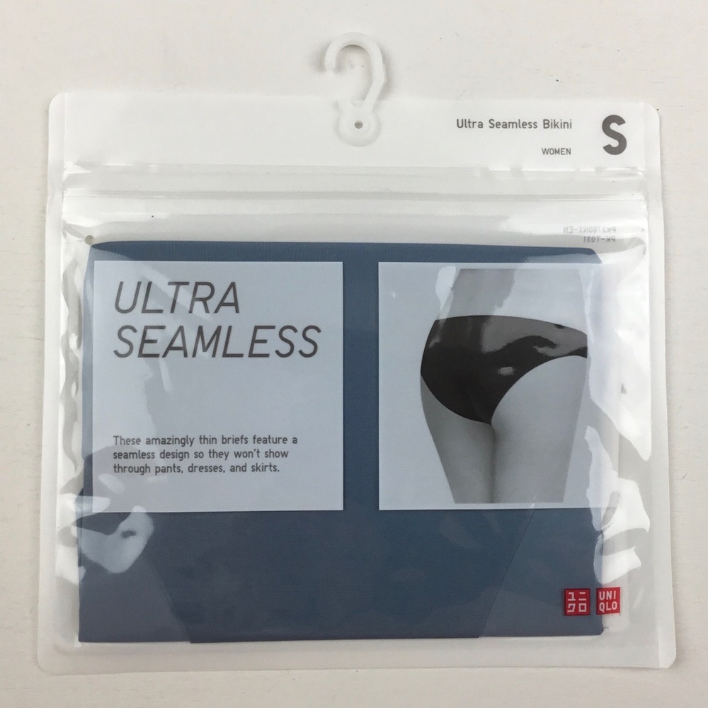 Uniqlo Ultra Seamless Bikini Panties Underwear in Blue / Gray NWT